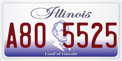 IL license plate A805525