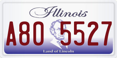 IL license plate A805527