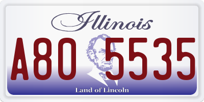 IL license plate A805535