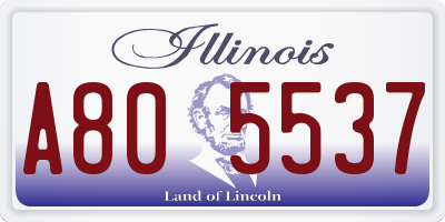 IL license plate A805537