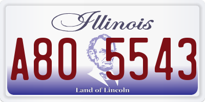 IL license plate A805543