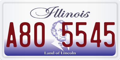 IL license plate A805545