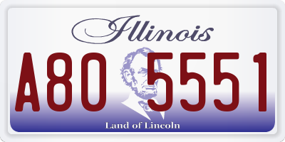 IL license plate A805551