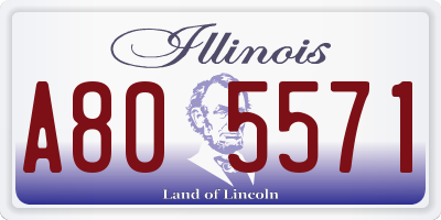 IL license plate A805571