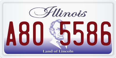 IL license plate A805586