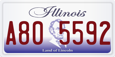 IL license plate A805592