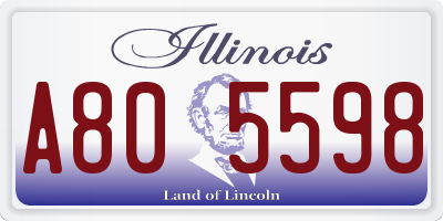 IL license plate A805598