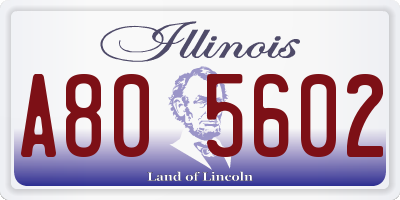 IL license plate A805602