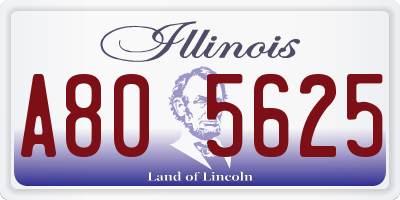 IL license plate A805625