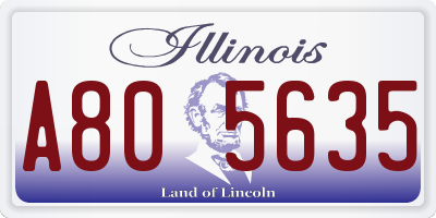 IL license plate A805635