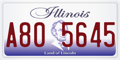 IL license plate A805645