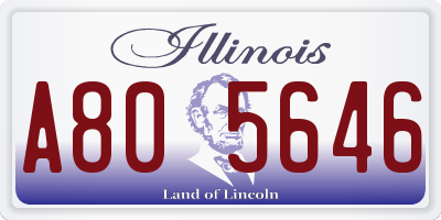IL license plate A805646