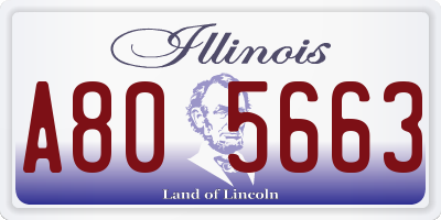 IL license plate A805663