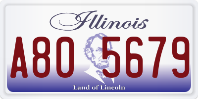 IL license plate A805679