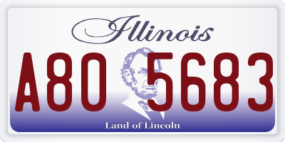 IL license plate A805683