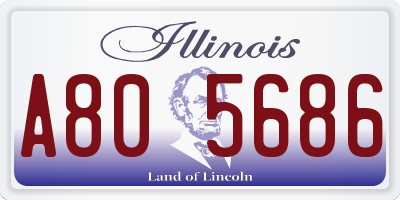 IL license plate A805686