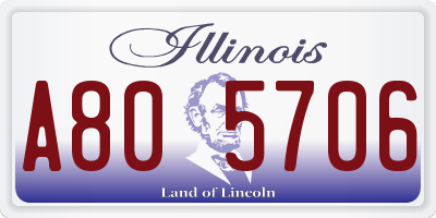 IL license plate A805706