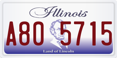 IL license plate A805715