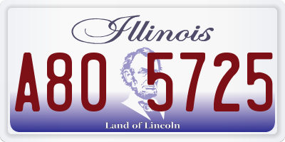 IL license plate A805725