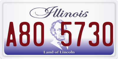 IL license plate A805730