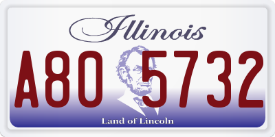 IL license plate A805732