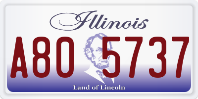 IL license plate A805737