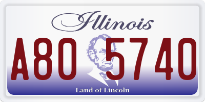 IL license plate A805740