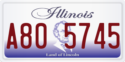 IL license plate A805745