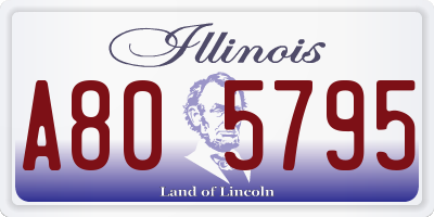 IL license plate A805795