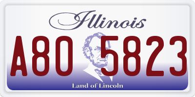 IL license plate A805823