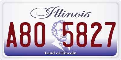 IL license plate A805827