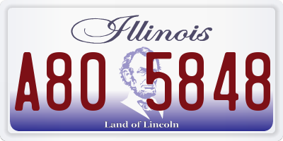 IL license plate A805848