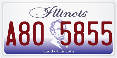 IL license plate A805855