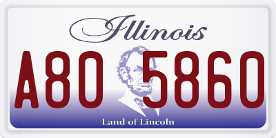 IL license plate A805860