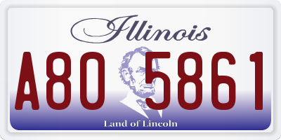 IL license plate A805861