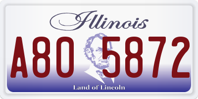 IL license plate A805872