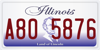 IL license plate A805876