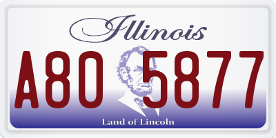 IL license plate A805877