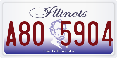 IL license plate A805904