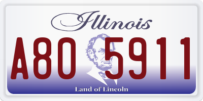 IL license plate A805911
