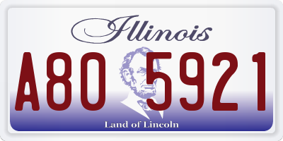 IL license plate A805921