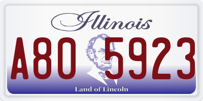 IL license plate A805923