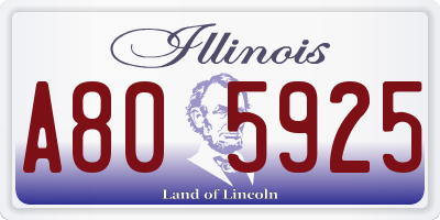 IL license plate A805925