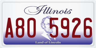 IL license plate A805926
