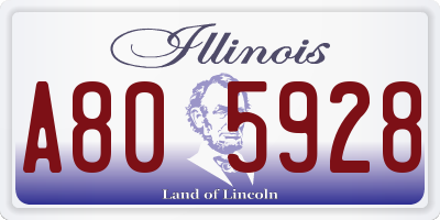 IL license plate A805928