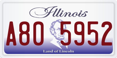 IL license plate A805952