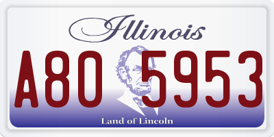 IL license plate A805953