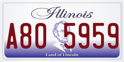 IL license plate A805959
