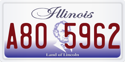 IL license plate A805962