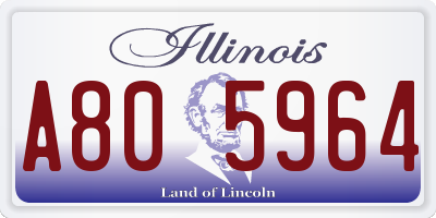 IL license plate A805964